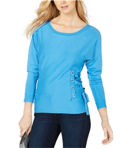 I-N-C Womens Lace Up Sides Pullover Sweater