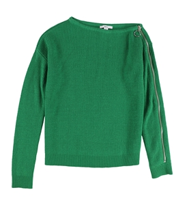 bar III Womens Zipper Sleeve Pullover Sweater