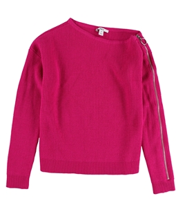 bar III Womens Zipper Sleeve Pullover Sweater