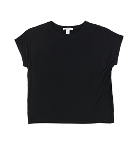 bar III Womens Solid Crop Basic T-Shirt