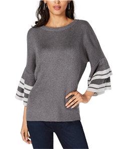 I-N-C Womens Tiered Sleeve Pullover Sweater