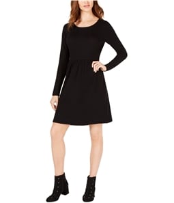 maison Jules Womens Pleated Fit & Flare Dress