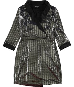 I-N-C Womens Mirror Ball Blazer A-line Mini Dress