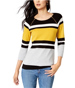 I-N-C Womens Zip Trim Pullover Sweater