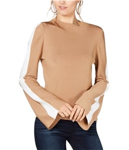 I-N-C Womens Varsity Stripe Pullover Sweater