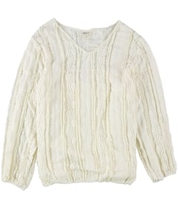Style & Co. Womens Lace V-Neck Pullover Blouse