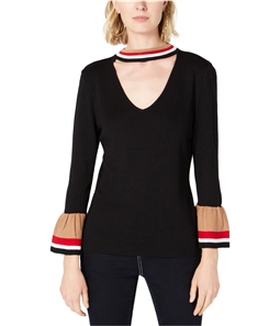 I-N-C Womens Stripe Sleeves Pullover Sweater