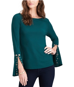 I-N-C Womens Grommet Sleeve Pullover Blouse