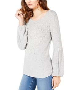 I-N-C Womens Faux-Pearl Pullover Sweater