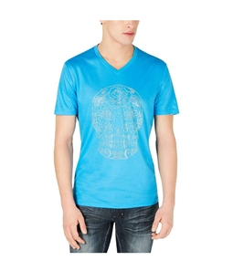 I-N-C Mens Embellished Skull Graphic T-Shirt