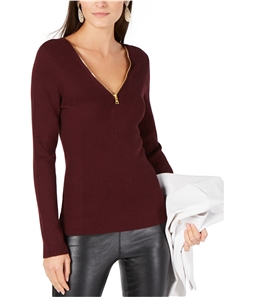 I-N-C Womens Zipper V Pullover Sweater