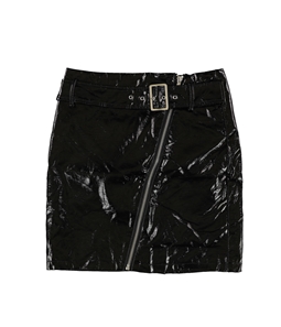 bar III Womens Patent Leather Mini Skirt