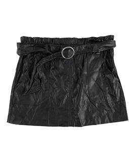 bar III Womens Faux Leather Mini Skirt