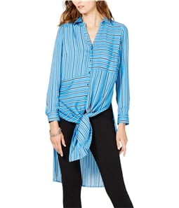 I-N-C Womens Tie Front Tunic Blouse