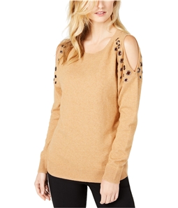 I-N-C Womens Cold-Shoulder Pullover Sweater