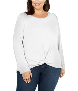 Style & Co. Womens Twist-Front Knit Blouse