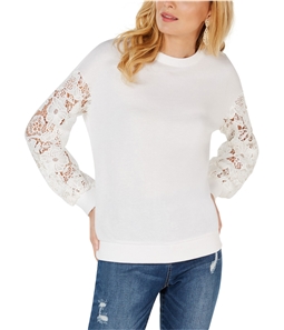 I-N-C Womens Lace Sleeve Sweatshirt