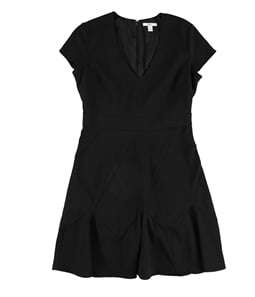 bar III Womens Seam-Detail Fit & Flare Dress