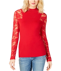I-N-C Womens Lace Sleeve Pullover Sweater