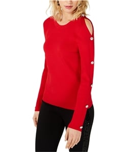 I-N-C Womens Buttoned Sleeve Pullover Sweater
