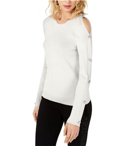 I-N-C Womens Buttoned Sleeve Pullover Sweater