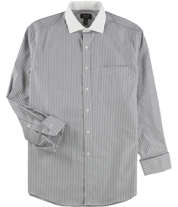 Tasso Elba Mens Stripe Button Up Dress Shirt