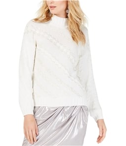 I-N-C Womens Beaded Cable Knit Pullover Sweater