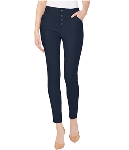 I-N-C Womens Exposed-Button Casual Trouser Pants