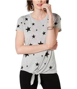 I-N-C Womens Star Tie-Front Basic T-Shirt