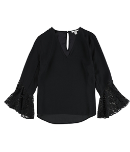bar III Womens Lace Sleeve Pullover Blouse