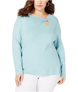 I-N-C Womens Twist-Front Pullover Sweater
