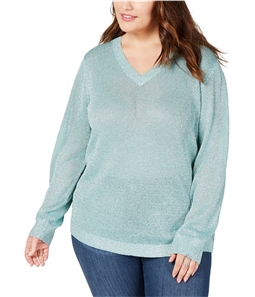 I-N-C Womens Metallic Pullover Sweater