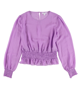 bar III Womens Smocked Pullover Blouse