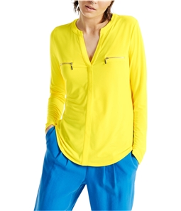 I-N-C Womens Zip Pockets Pullover Blouse