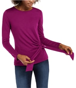 I-N-C Womens Side Tie Pullover Blouse