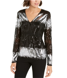 I-N-C Womens Sequin Pullover Blouse