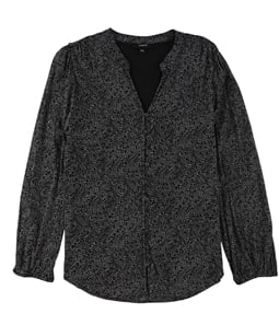 Alfani Womens 2-Tone Button Up Shirt