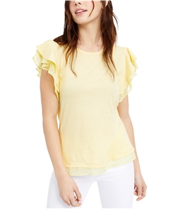 maison Jules Womens Stripe-Dot Embellished T-Shirt