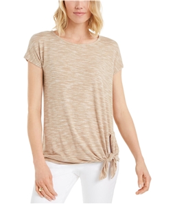 JM Collection Womens Side Tie Basic T-Shirt