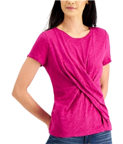 I-N-C Womens Twist-Front Embellished T-Shirt