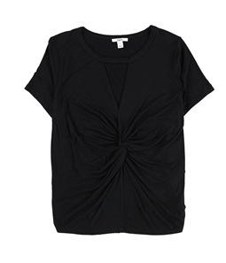 bar III Womens Twist Front Embellished T-Shirt
