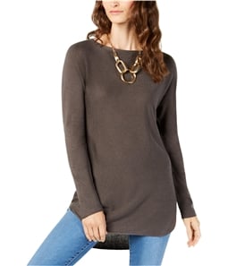I-N-C Womens Solid Shirttail Pullover Sweater