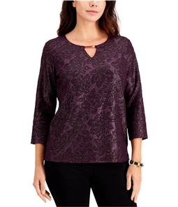 JM Collection Womens Textured Pullover Blouse