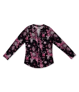 I-N-C Womens Floral Pullover Blouse