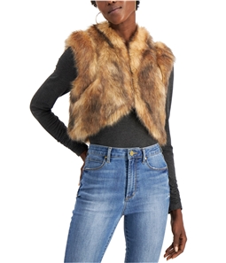 I-N-C Womens Faux Fur Shrug Jacket