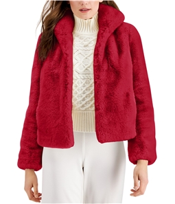 I-N-C Womens Faux Fur Coat