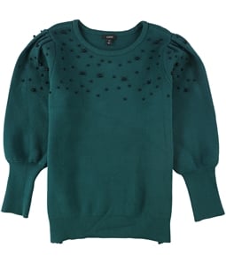 Alfani Womens Pearl-Embellished Pullover Sweater