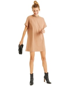 I-N-C Womens Solid Shirt Dress