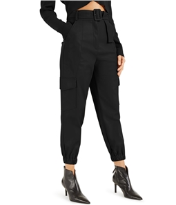I-N-C Womens Faux Leather Casual Cargo Pants