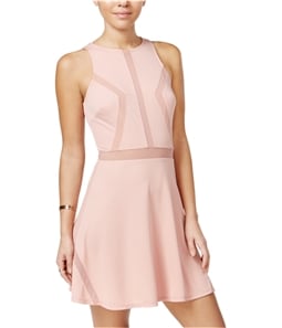 Material Girl Womens Illusion Fit & Flare Dress